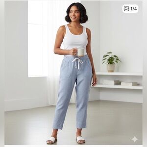 Calvin Klein Blue Straight Leg Pants